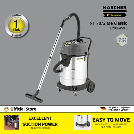 Karcher NT 70/2 ME Classic 2300W 70L Vacuum Cleaner Wet & Dry