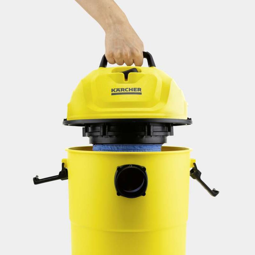 Karcher WD 1 Classic *KAP 1200 Watt Vacuum Cleaner Wet & Dry kuning