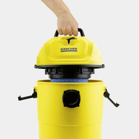 Karcher WD 1 Classic *KAP 1200 Watt Vacuum Cleaner Wet & Dry kuning